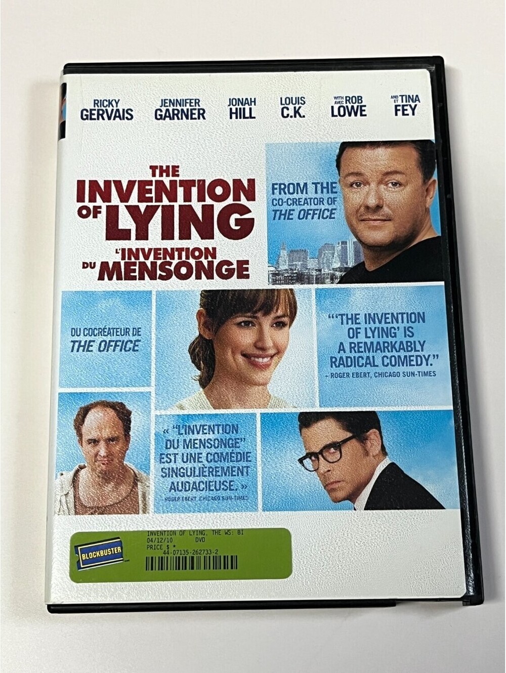 The Invention of Lying DVD Widescreen Ricky Gervais 2009 Comedy